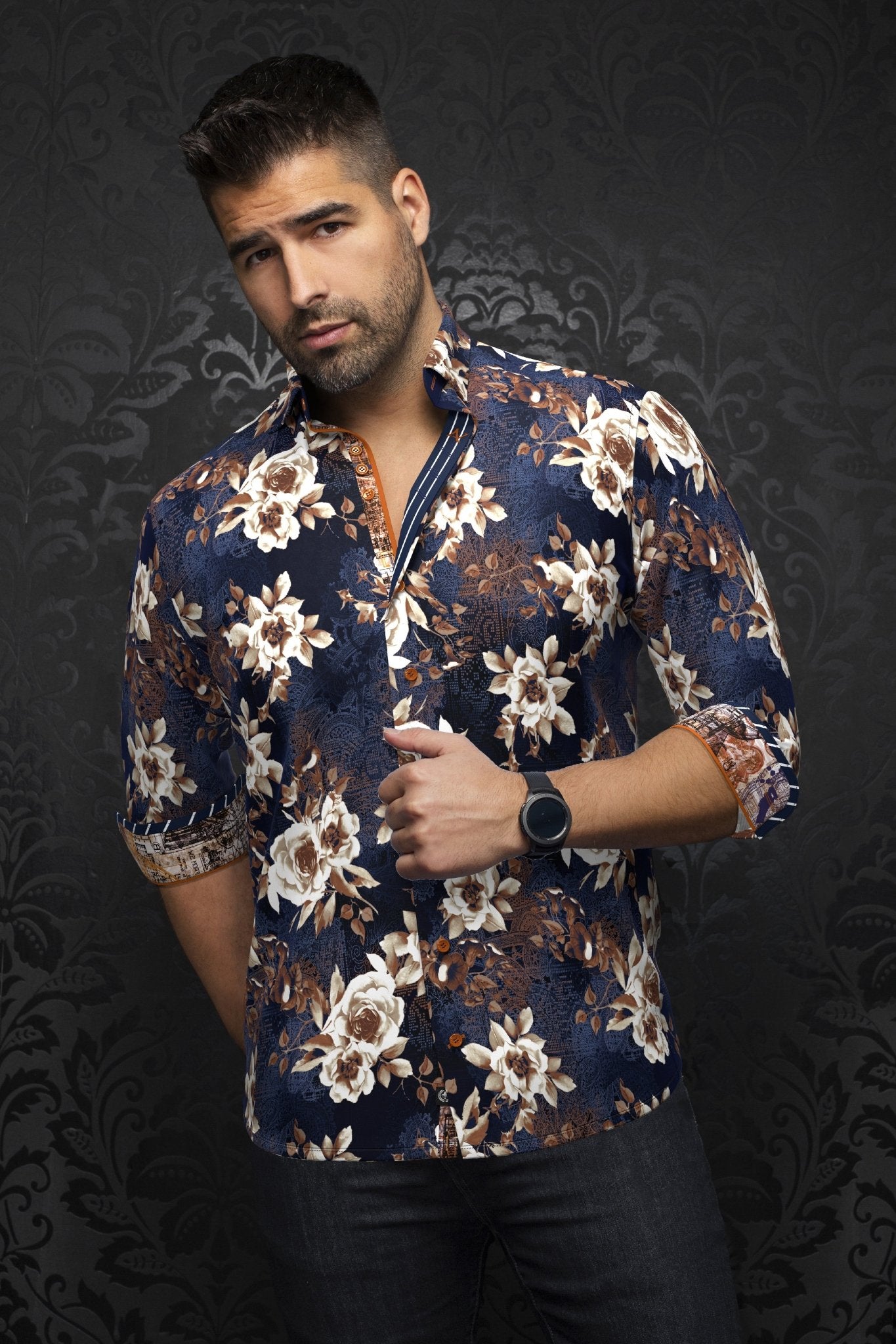 shirt | ROSSETTI, Navy - AU NOIR