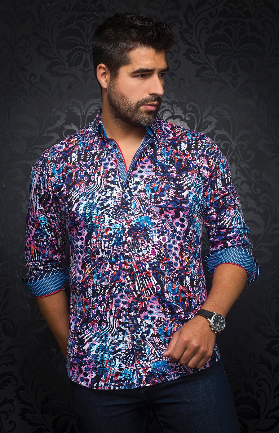 Shirt | TAXCO, Pink / Multi - AU NOIR