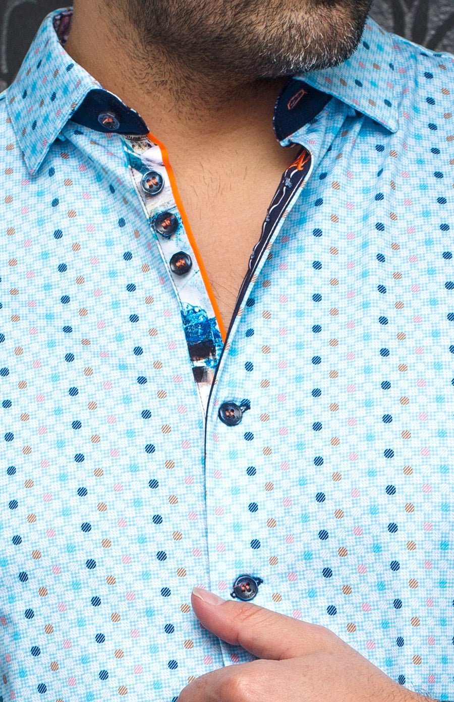 shirt - TREVIS, Turquoise - AU NOIR