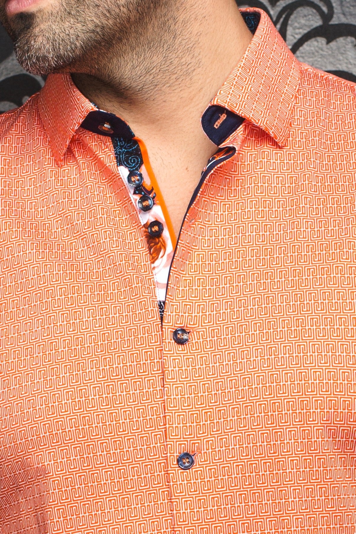 shirt | ZIONI, Orange - AU NOIR