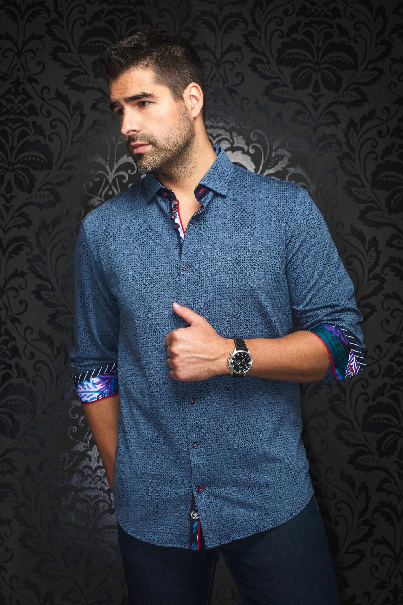 shirt | ZOLA, Med Blue - AU NOIR