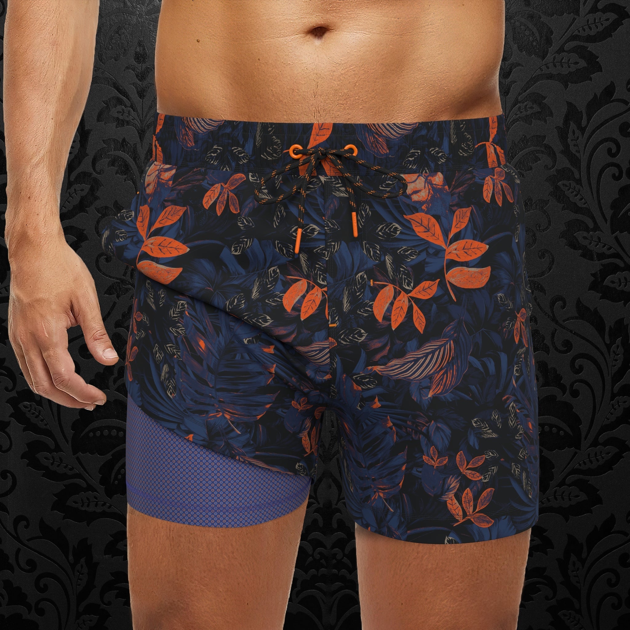 swimsuit DE BAIN | BERNIER, Navy Orange - AU NOIR