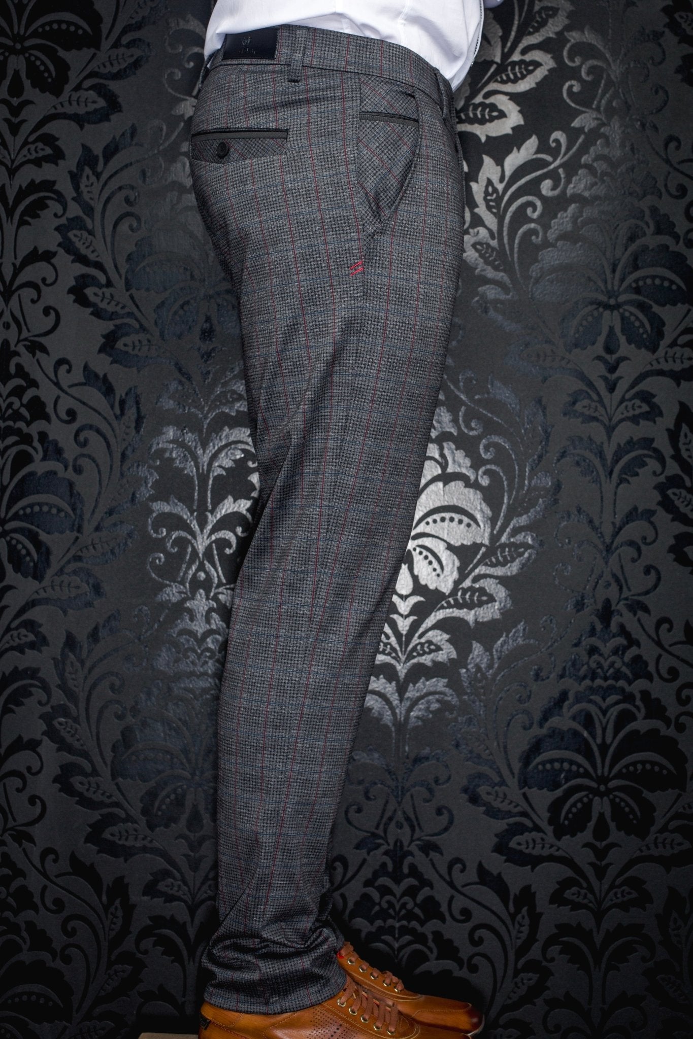 PANTS | BERETTA-TAYLOR, Dark Grey Multi - AU NOIR