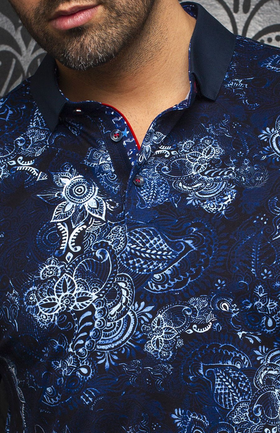 Polo shirt | DELOS, Navy - AU NOIR