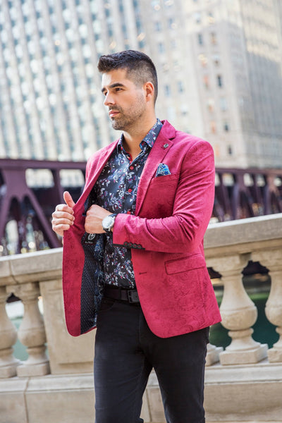 Blazer | JACKMAN, Cranberry - AU NOIR