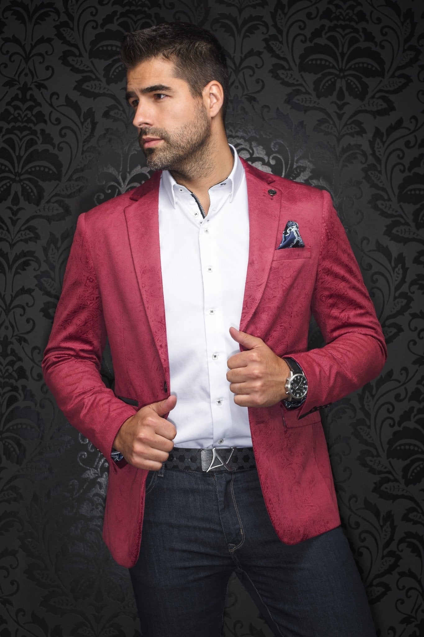 Blazer | JACKMAN, Cranberry - AU NOIR