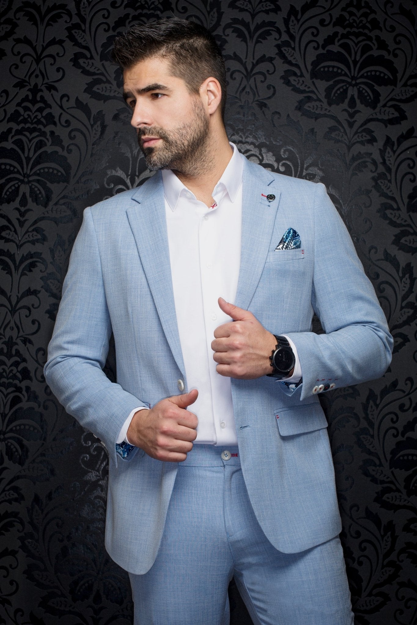 Blazer | LANCASTER, Chambray - AU NOIR