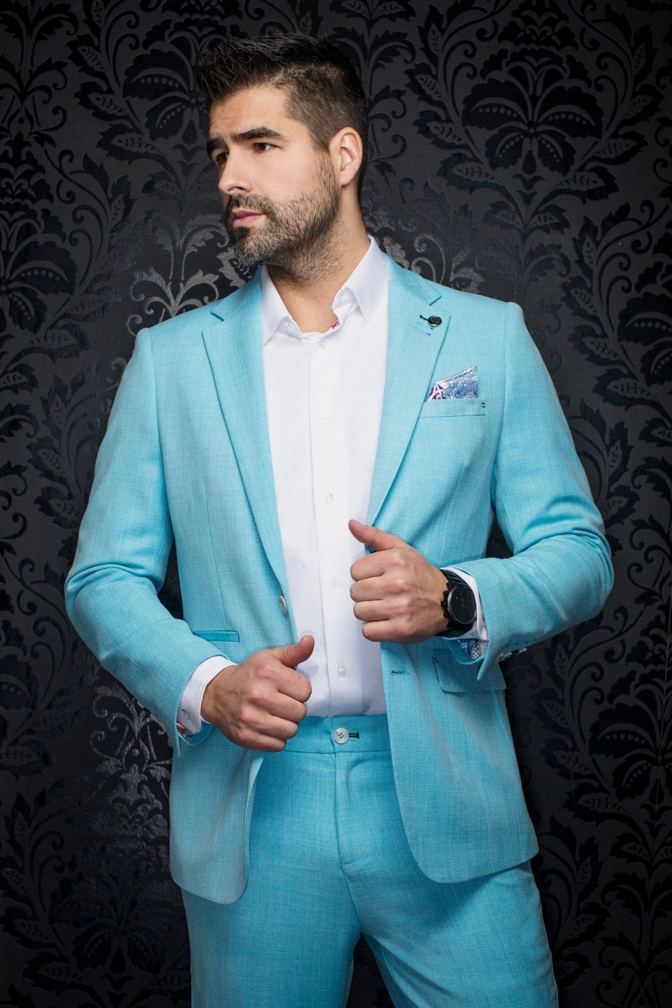 Blazer | LANCASTER, Turquoise - AU NOIR