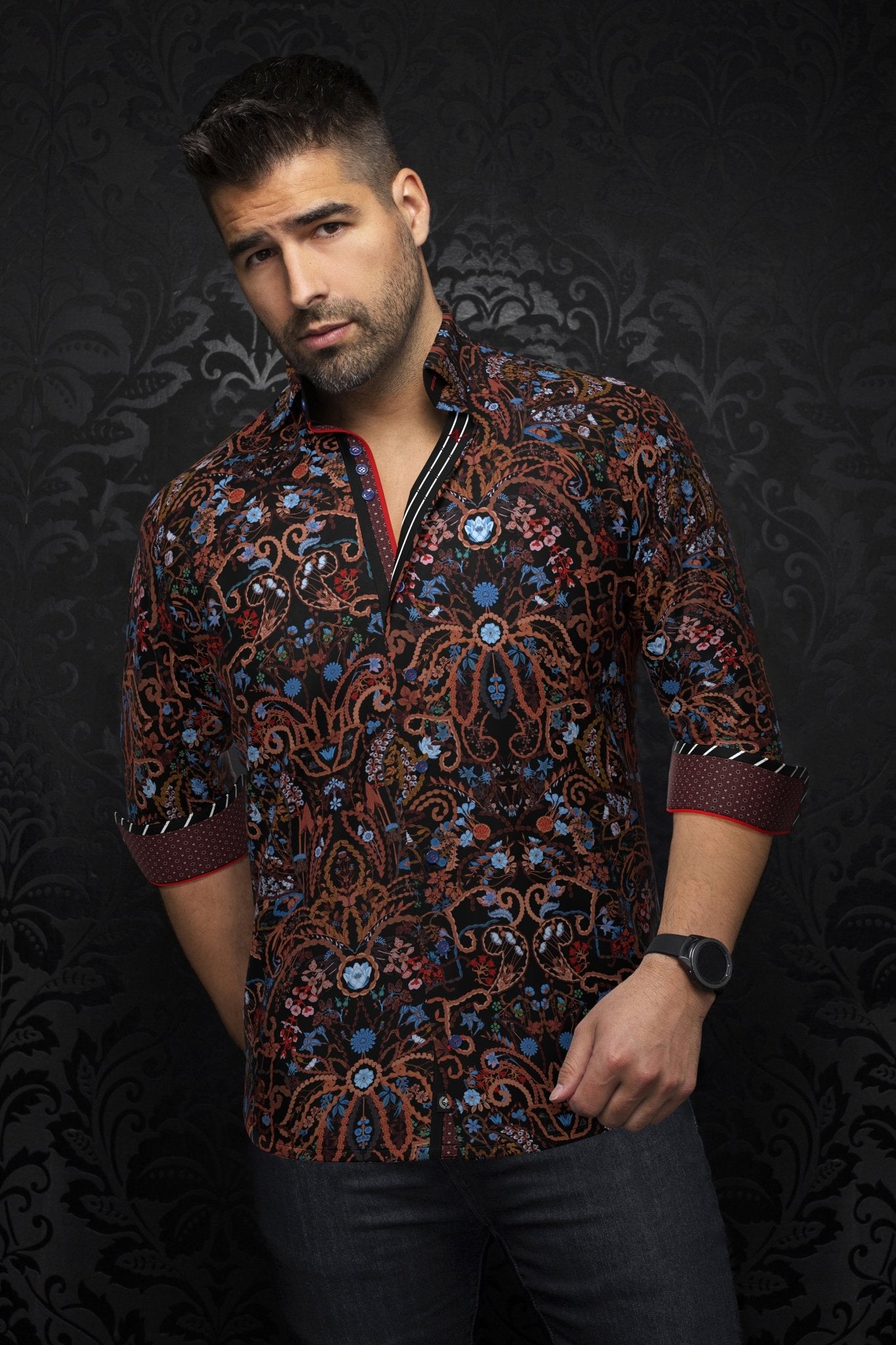 camisa | ABERDEEN, Rust - AU NOIR