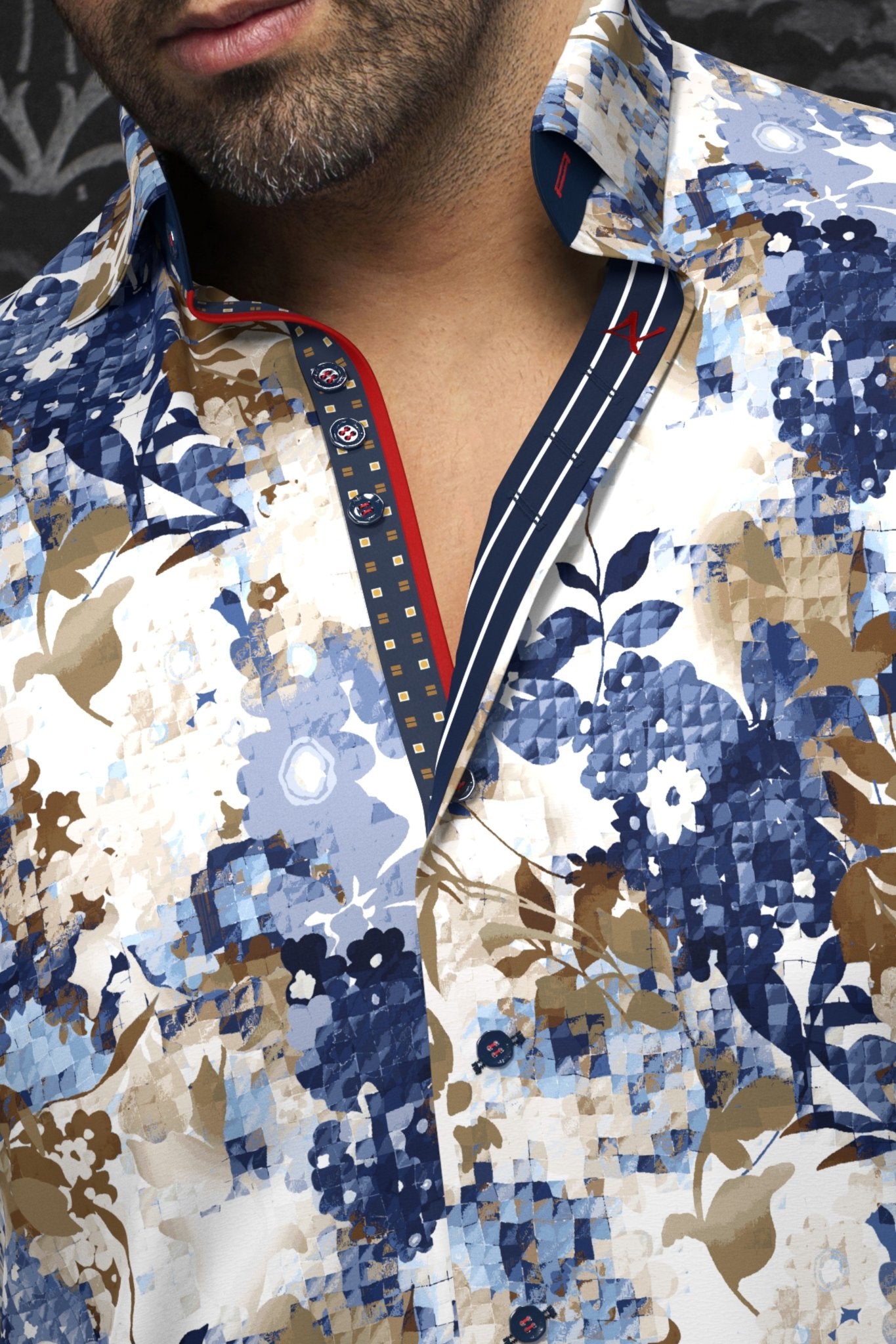 camisa | ACE, Navy Tabaco - AU NOIR