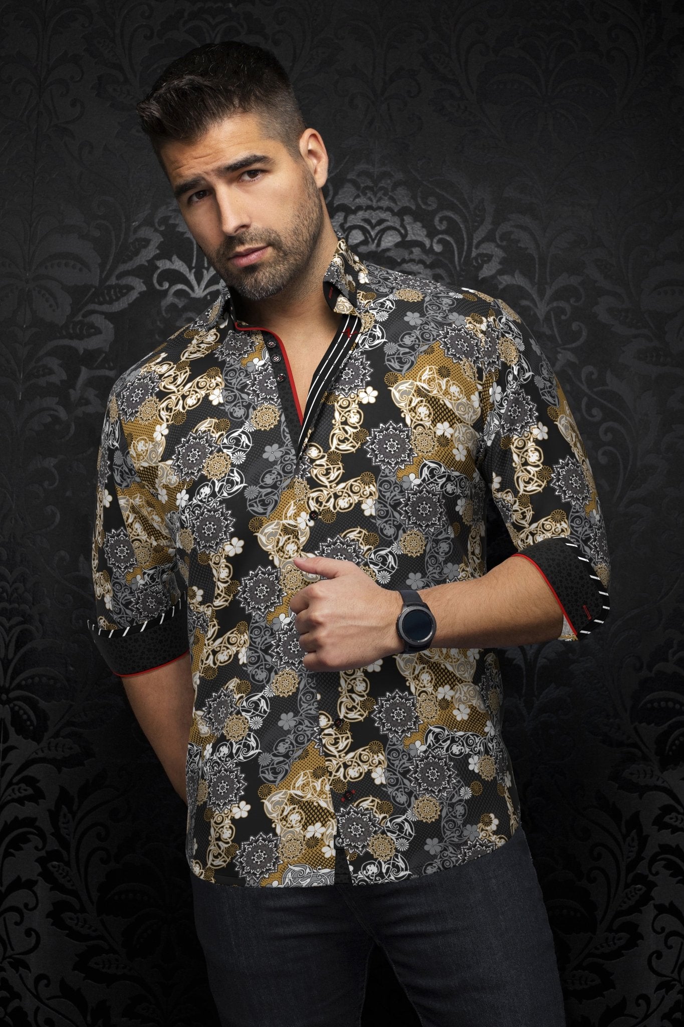 camisa | ALBORI, Oro Negro - AU NOIR