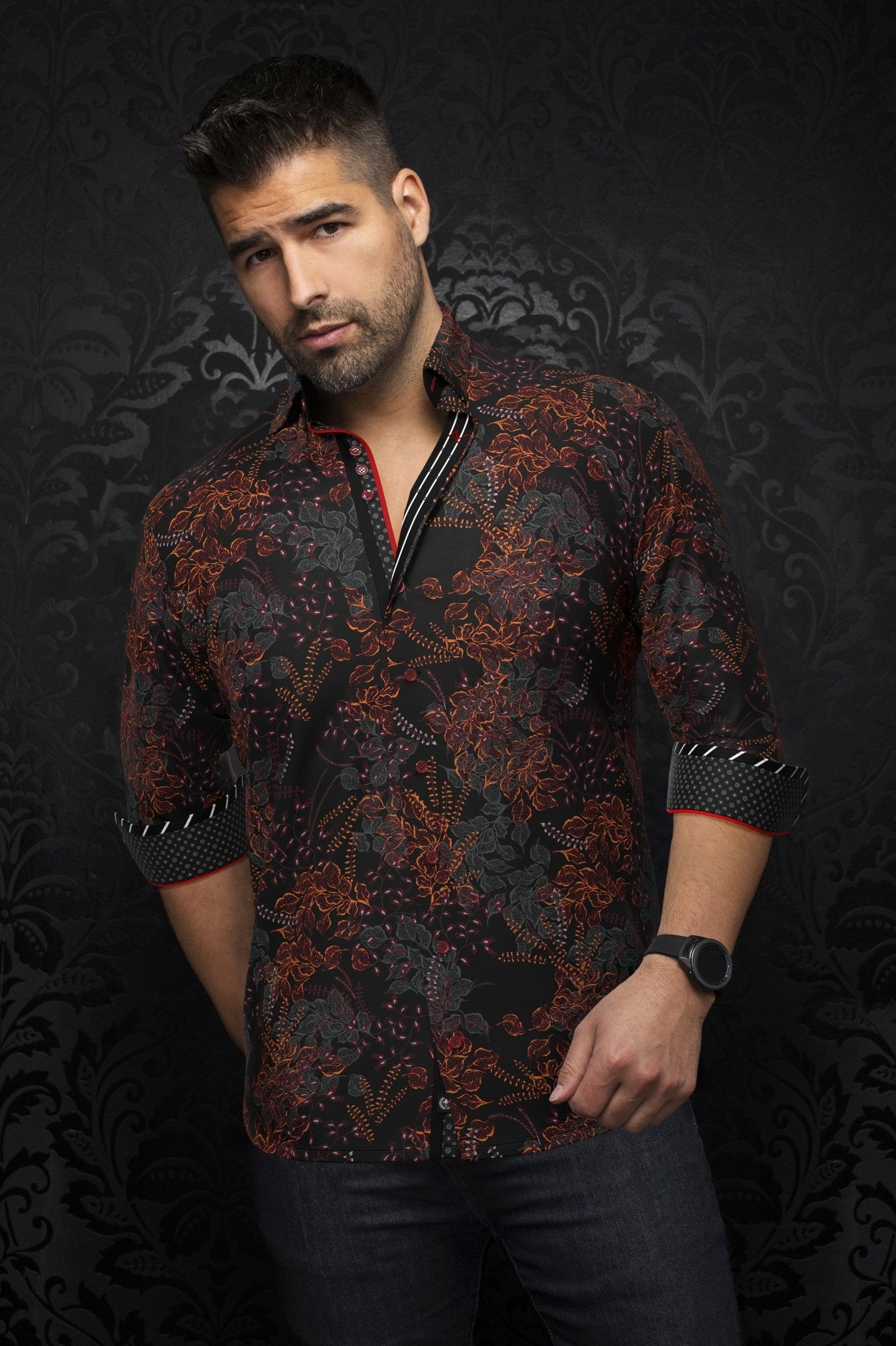 Camisa | BECKETT, Borgoña - AU NOIR