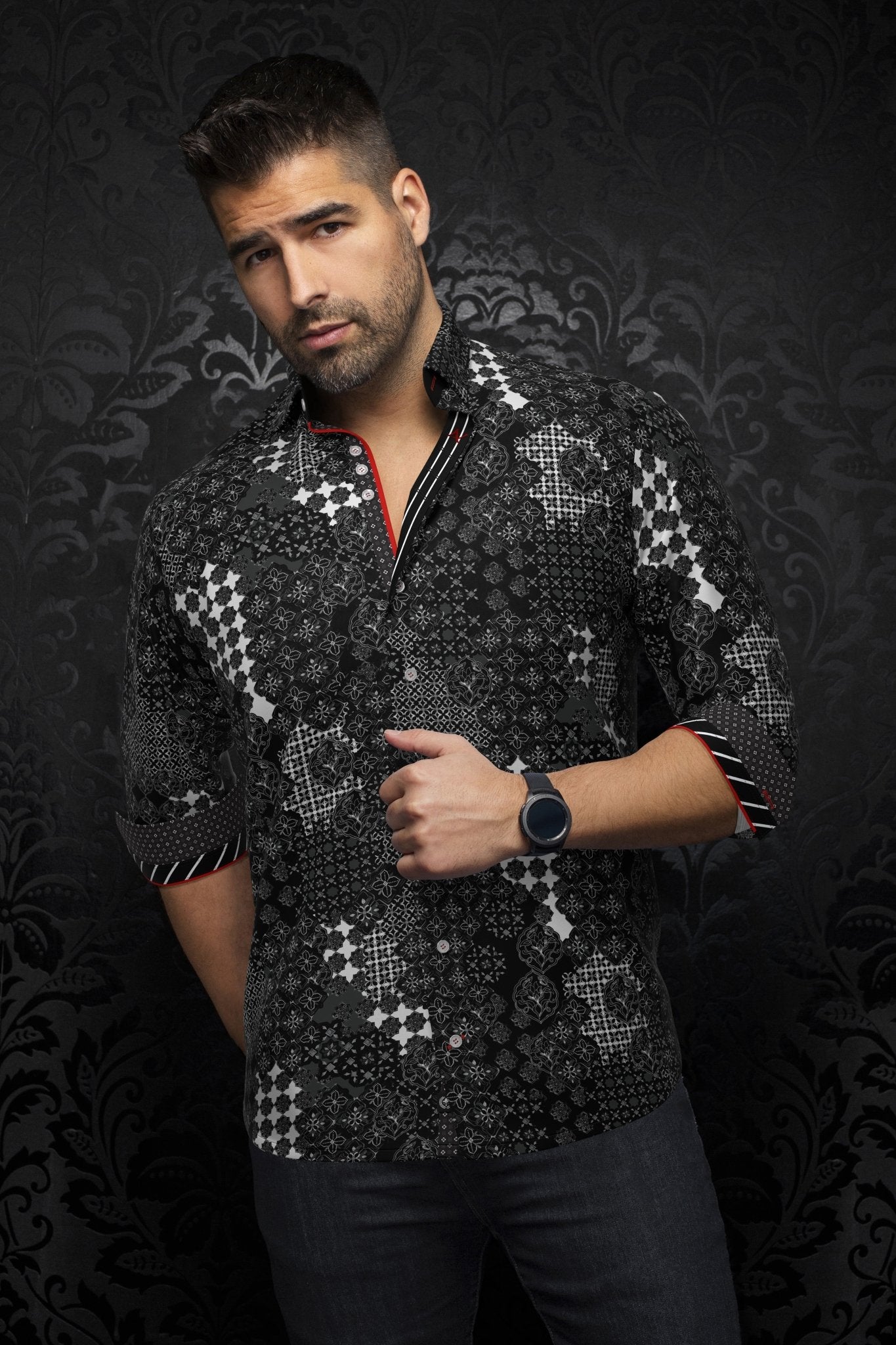 camisa | CARLSON, Negro - AU NOIR