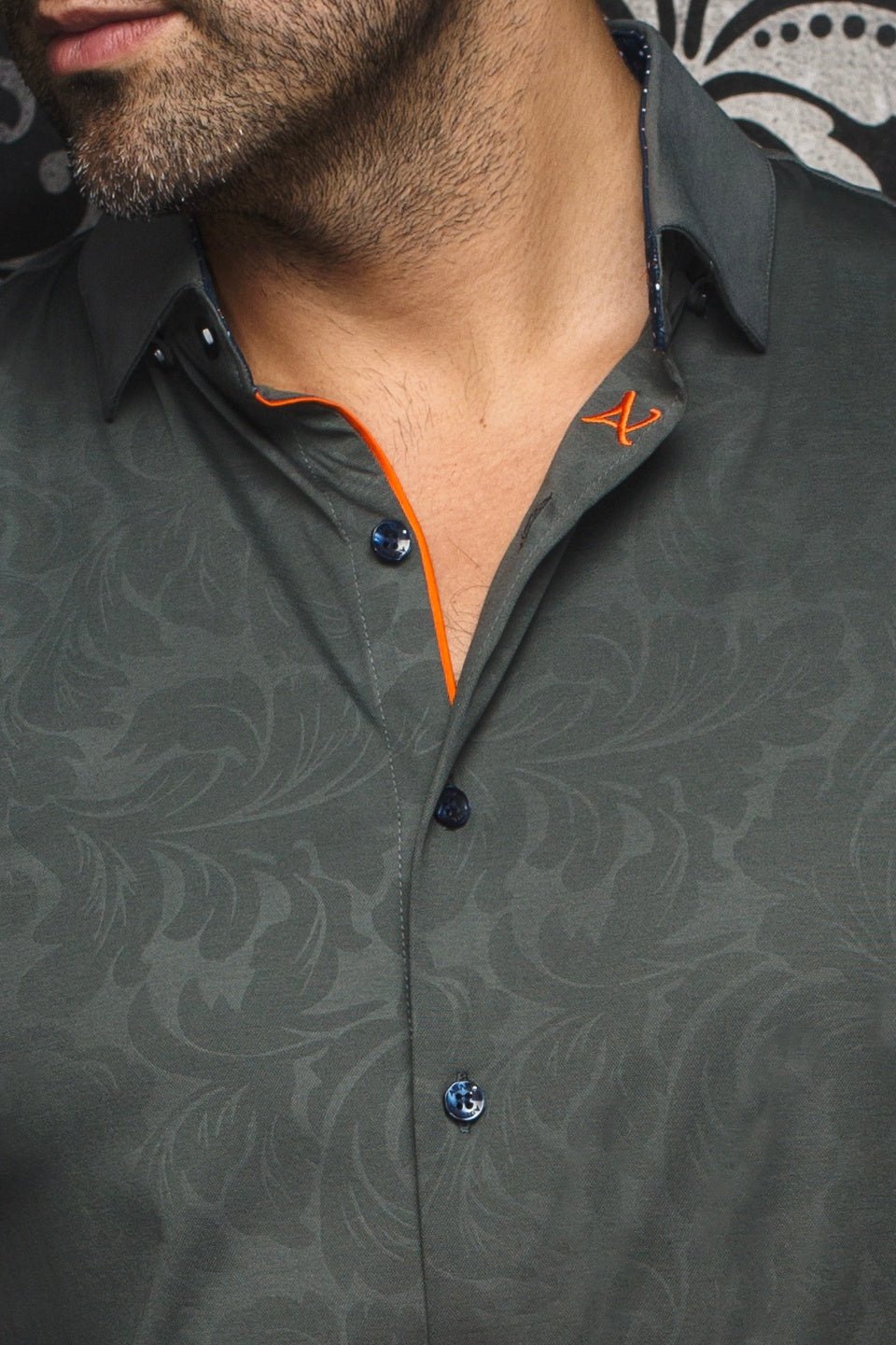 camisa | DUNN, Olive - AU NOIR