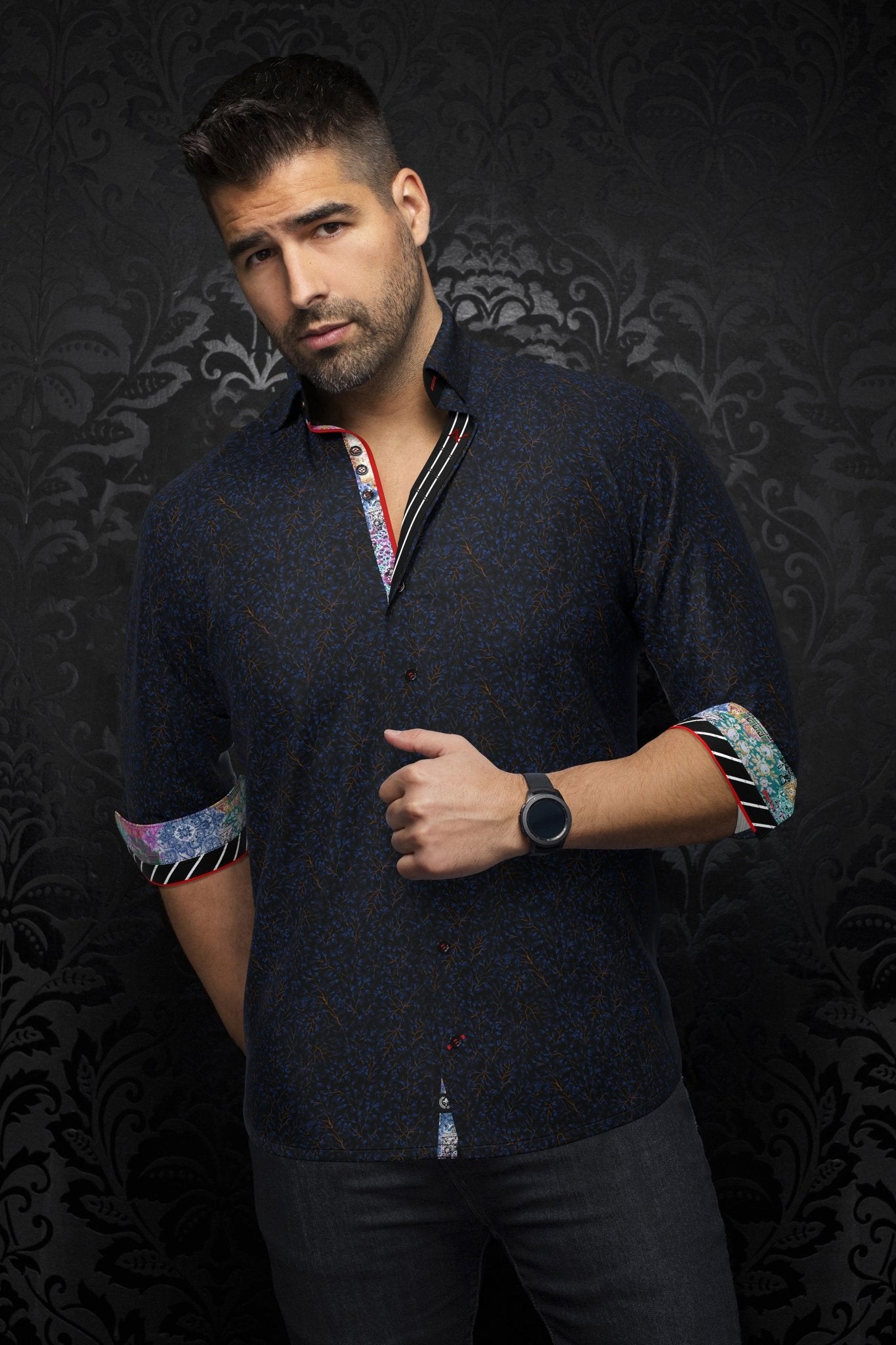 camisa | QUINN, Black Royal - AU NOIR