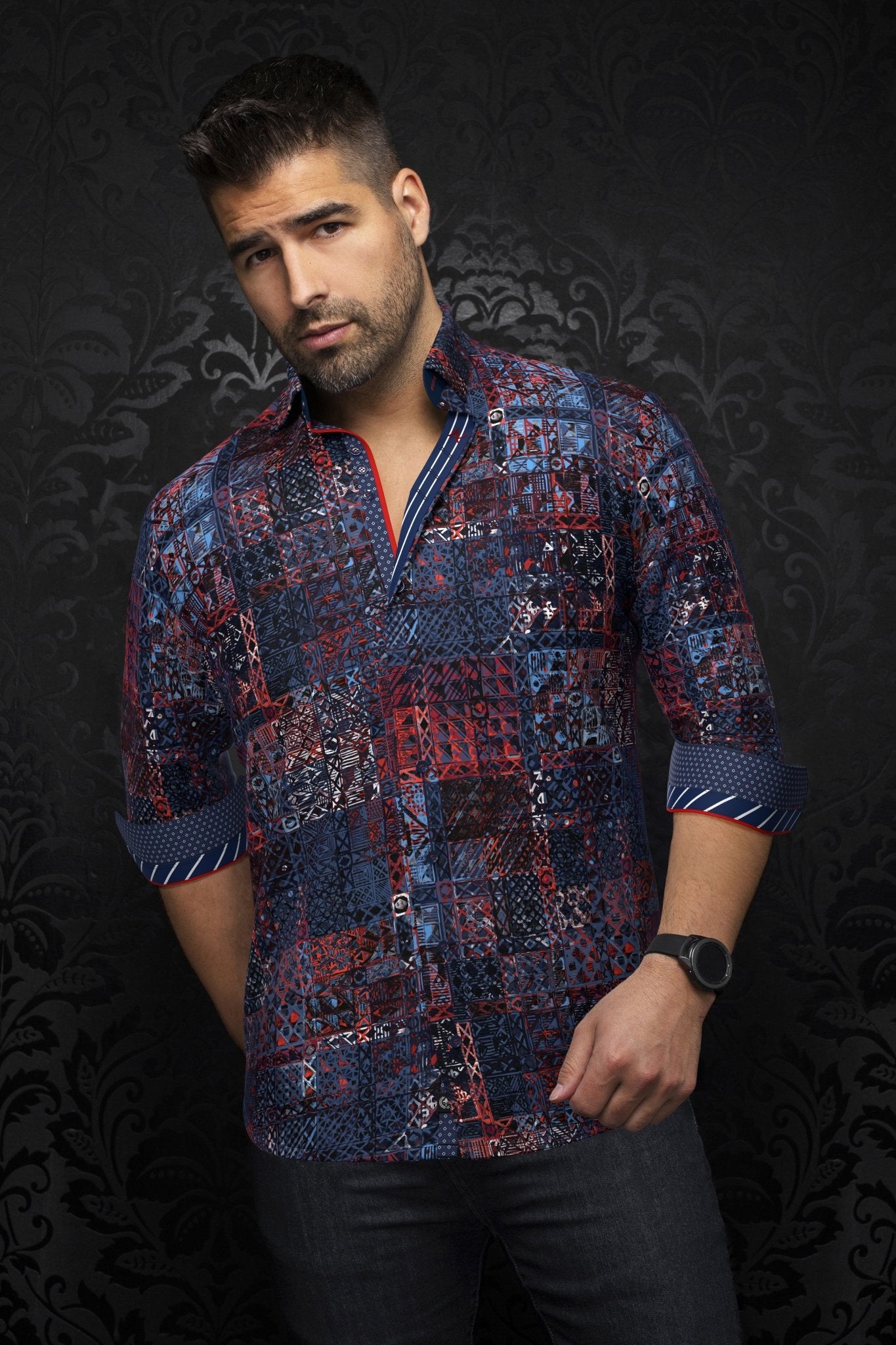 camisa | TURNER, Navy - AU NOIR