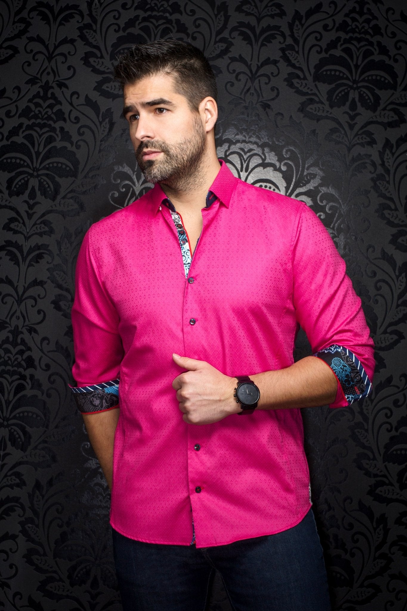 camisa | ADJANI, Fuschia - AU NOIR