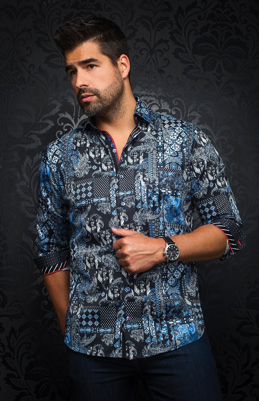 Camisa | BORNEO, Negro / Real - AU NOIR