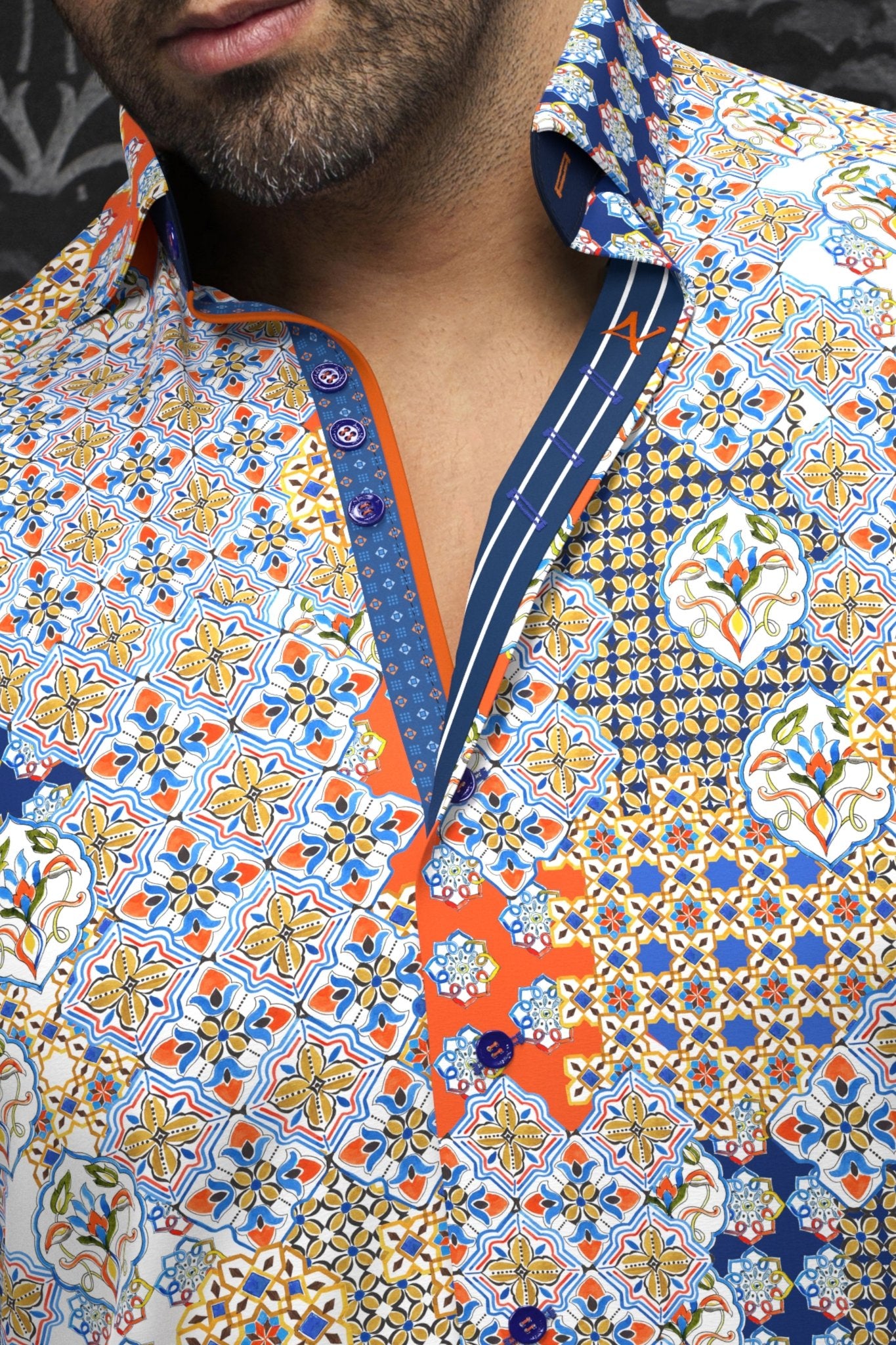 camisa | CARLSON, Orange - AU NOIR