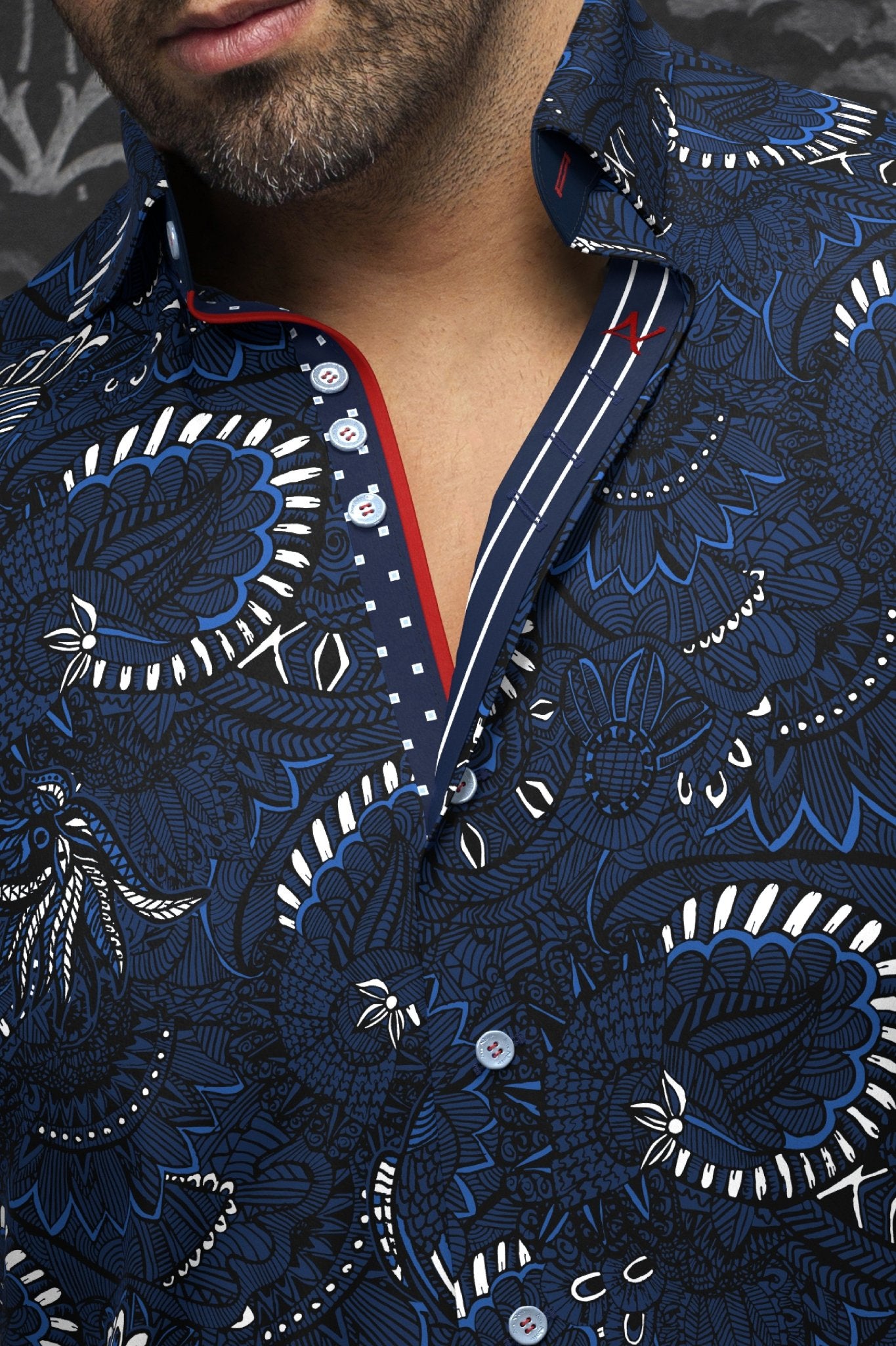 camisa | KAHLO, Azul marino - AU NOIR