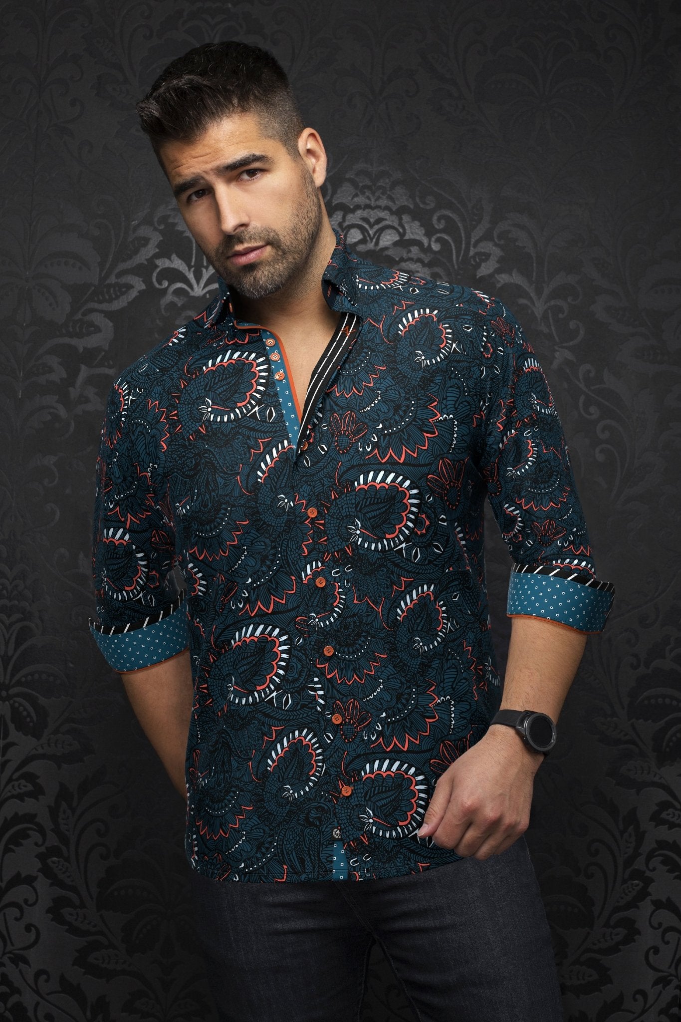 Camisa | KAHLO, Teal - AU NOIR