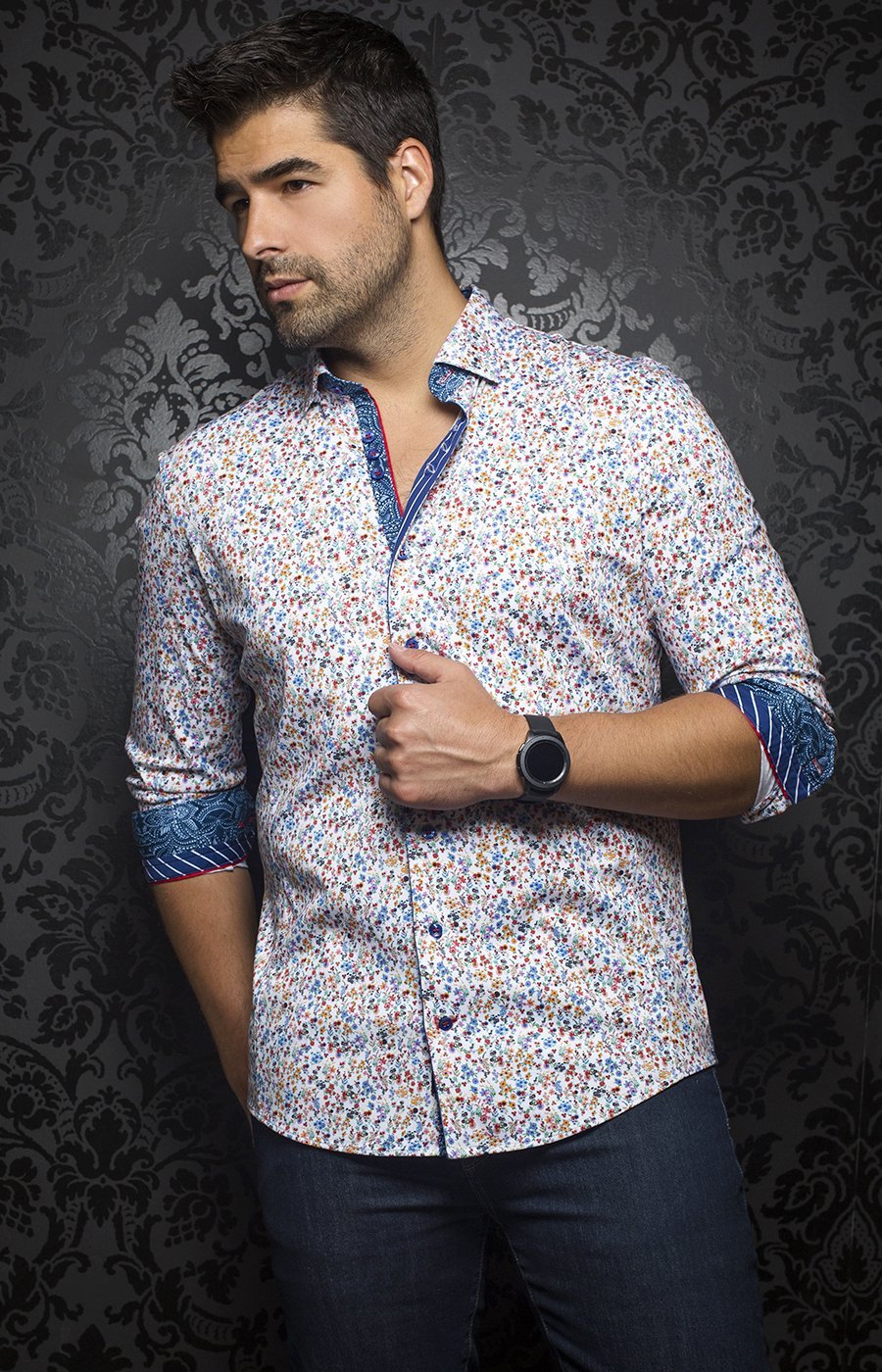 Camisa | Louis, Blanco / Multi - AU NOIR