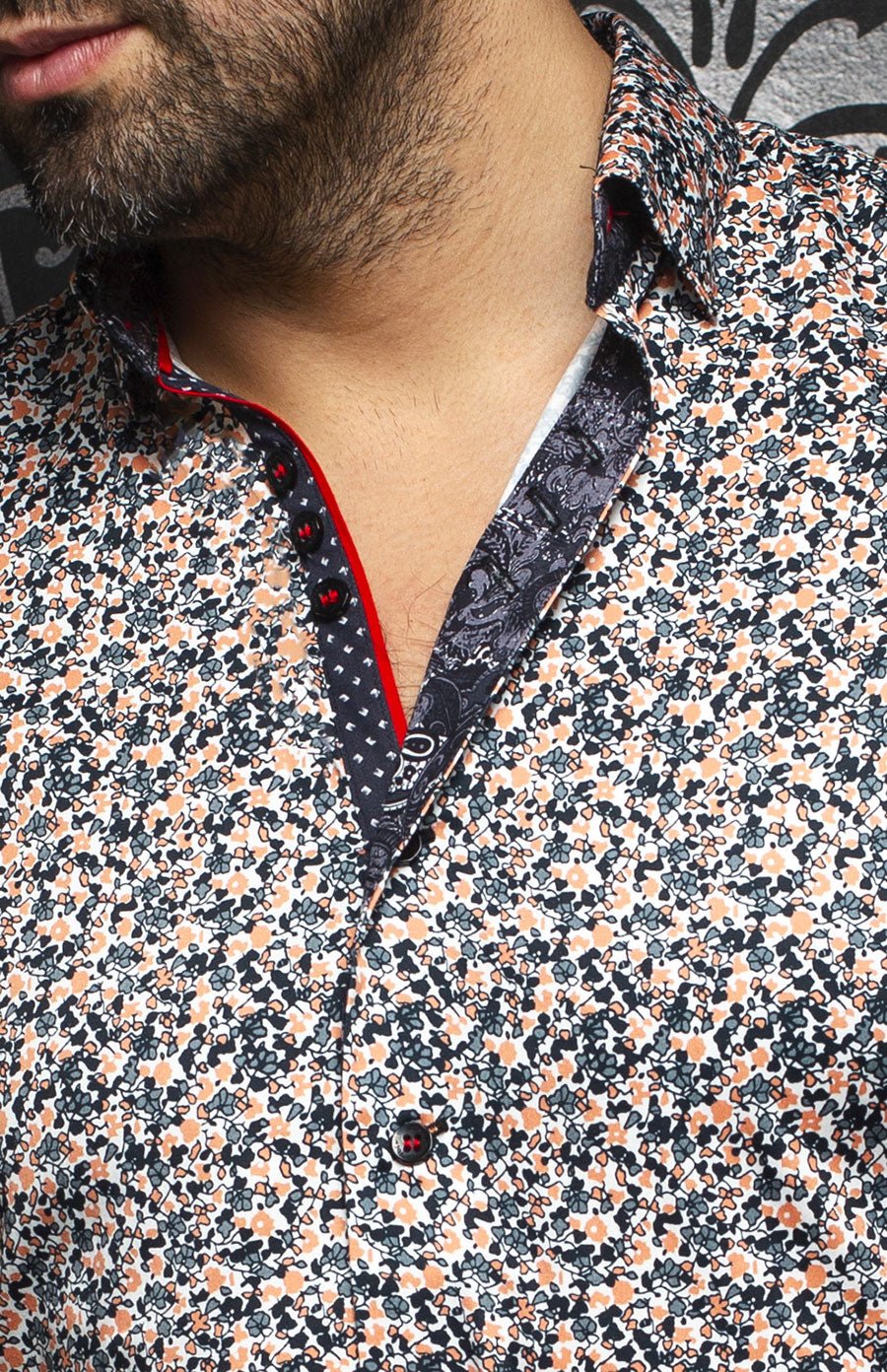 camisa mangas cortas | FOLIAGE, Naranja - AU NOIR