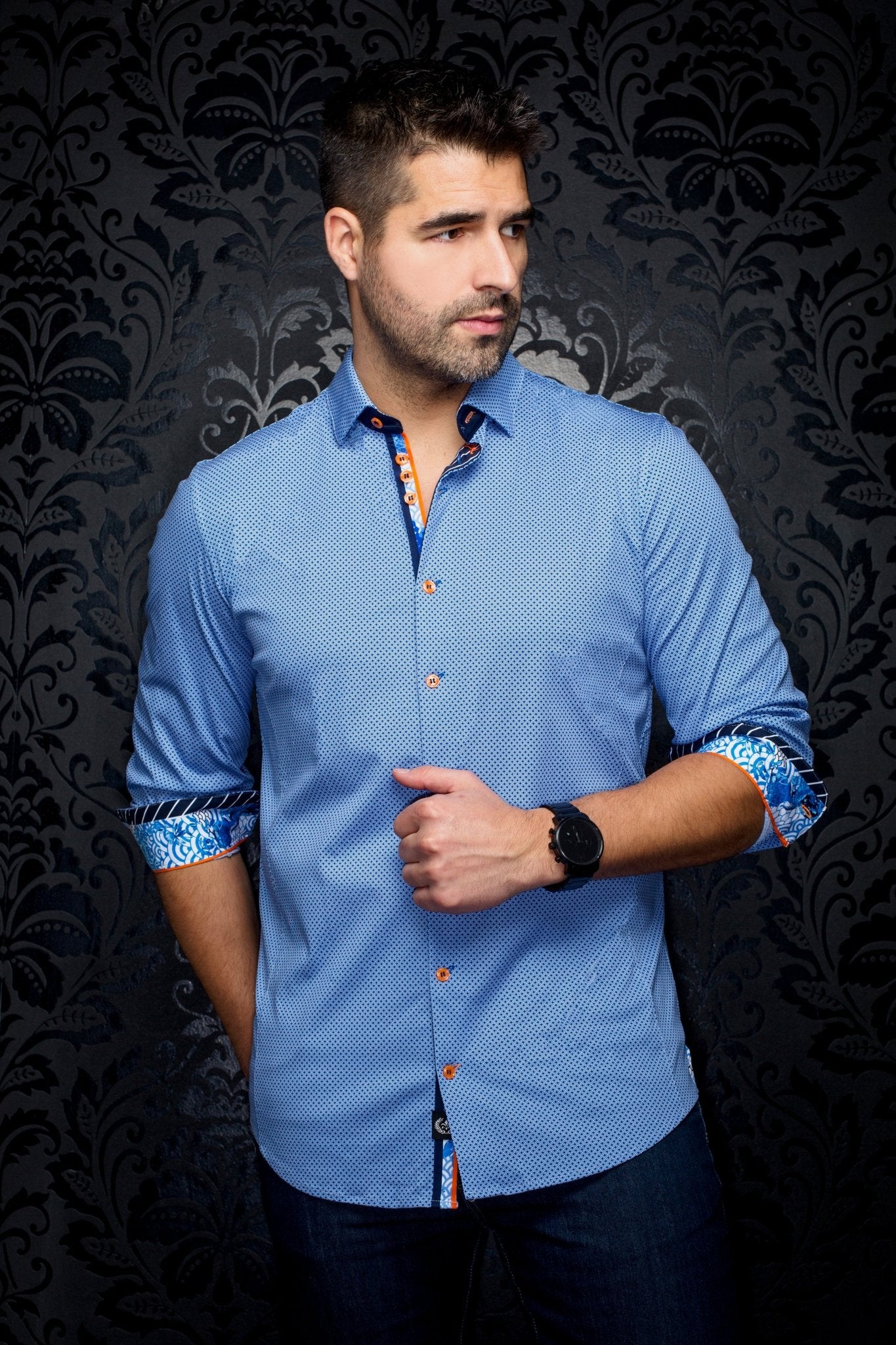 camisa | MIRON, Indigo - AU NOIR