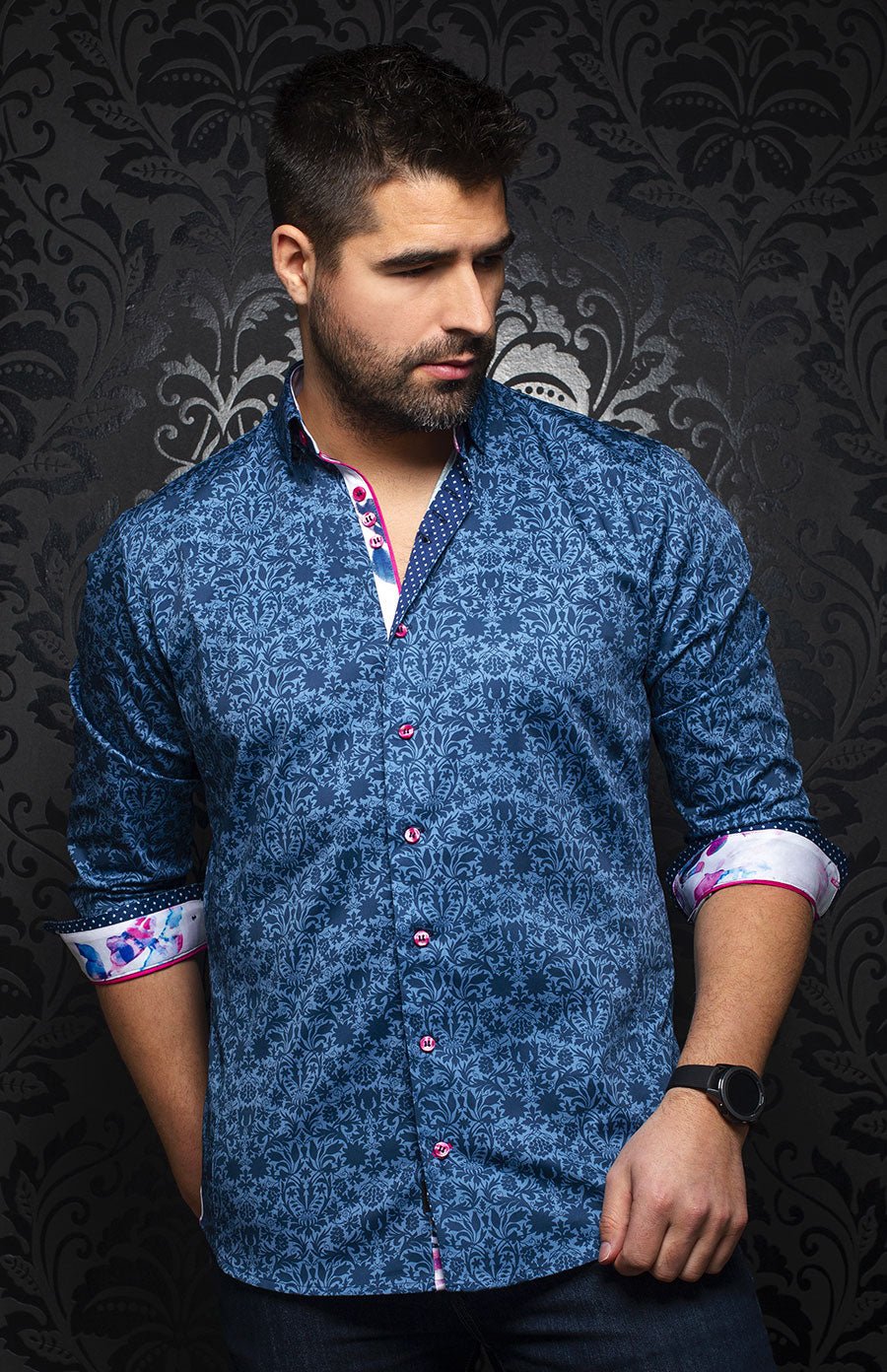 camisa | MONTFORT, Indigo - AU NOIR