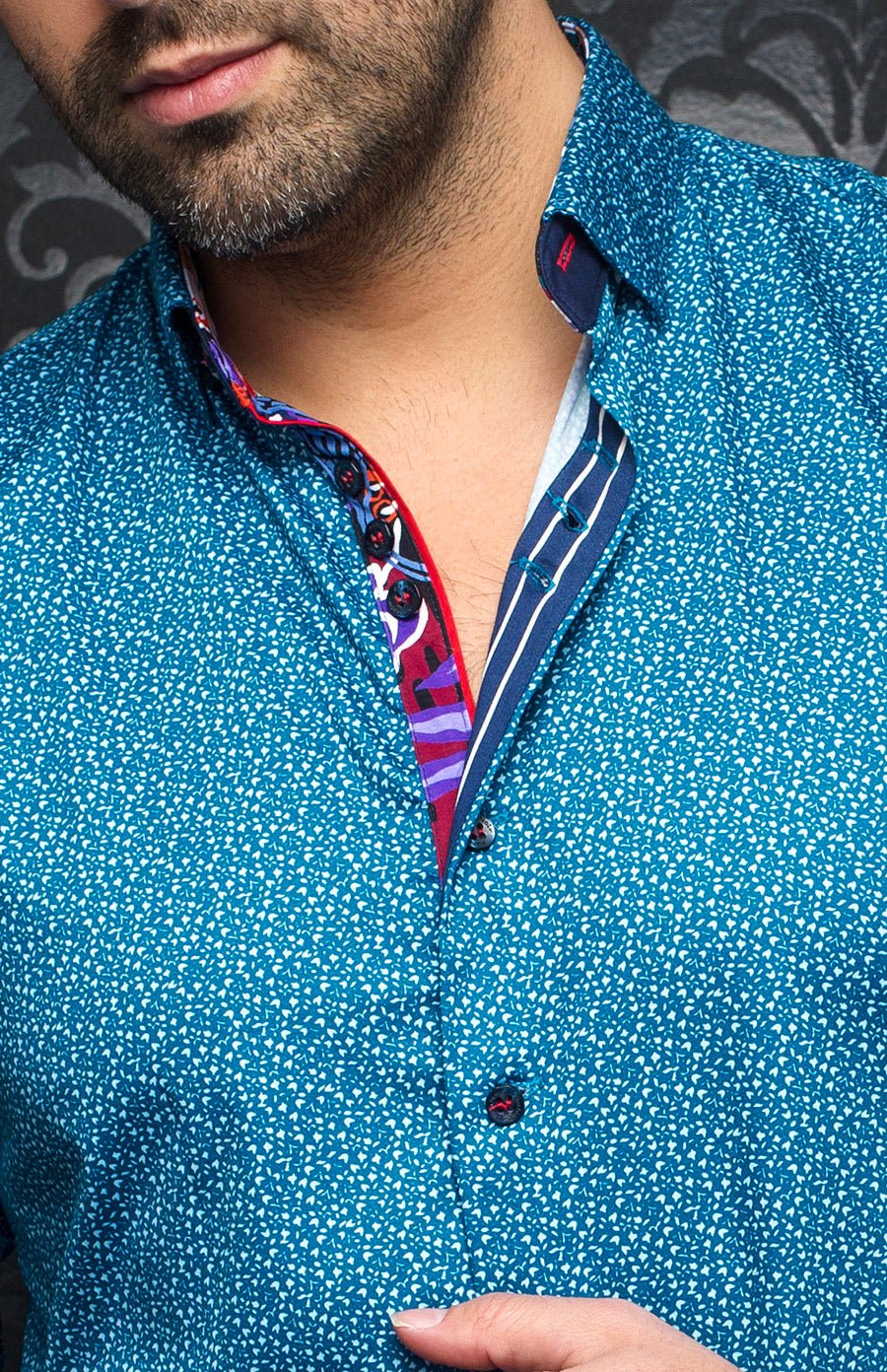 camisa - MOZI, Teal - AU NOIR