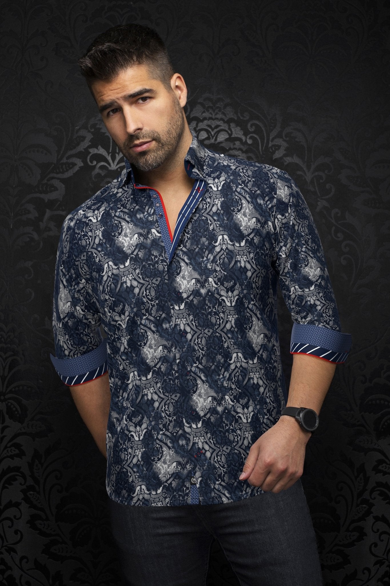 camisa | MURATO, Azul marino - AU NOIR