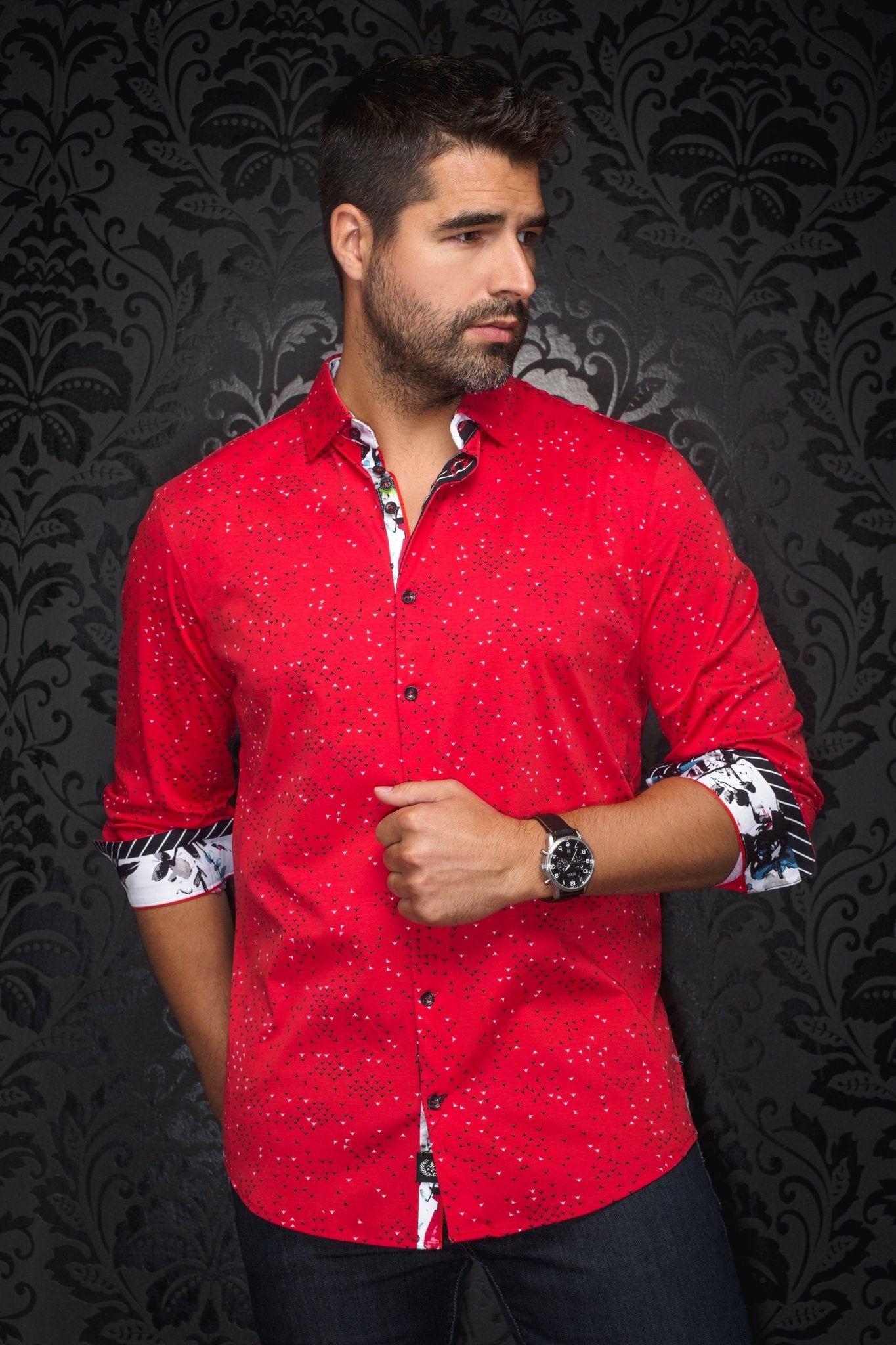 camisa | PAJARO, Rojo - AU NOIR