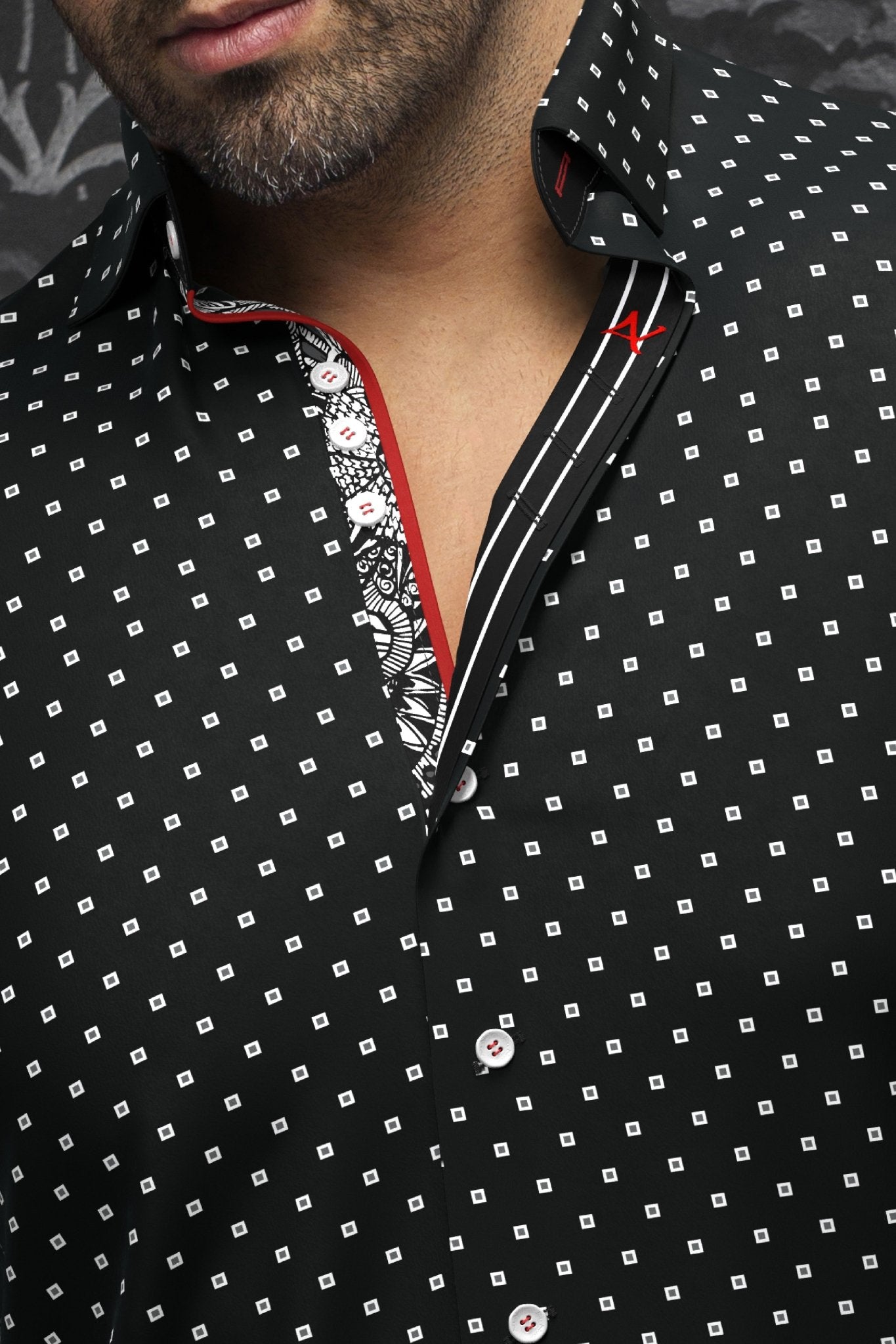 camisa | SANTANA, Negro Blanco - AU NOIR