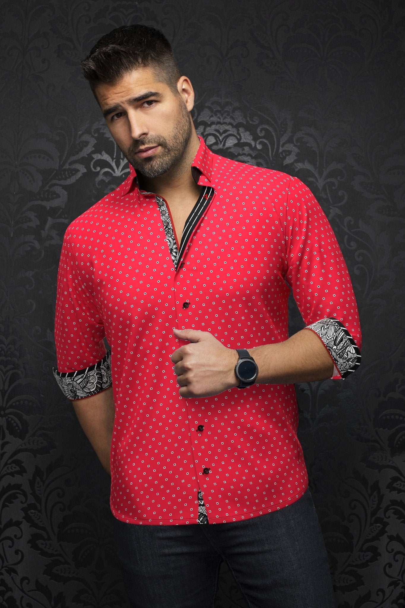 camisa | SANTANA, Rojo - AU NOIR