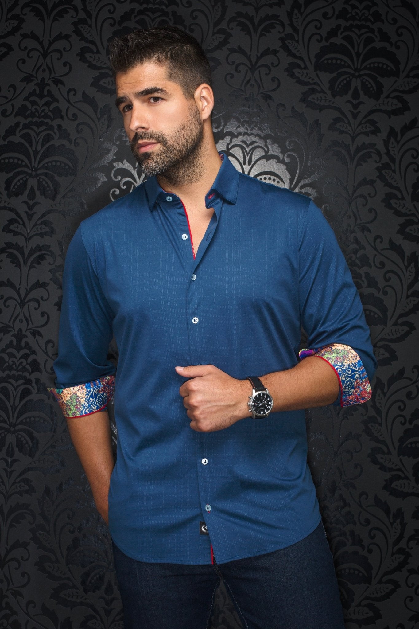 Camisa | VARENNA, Indigo - AU NOIR