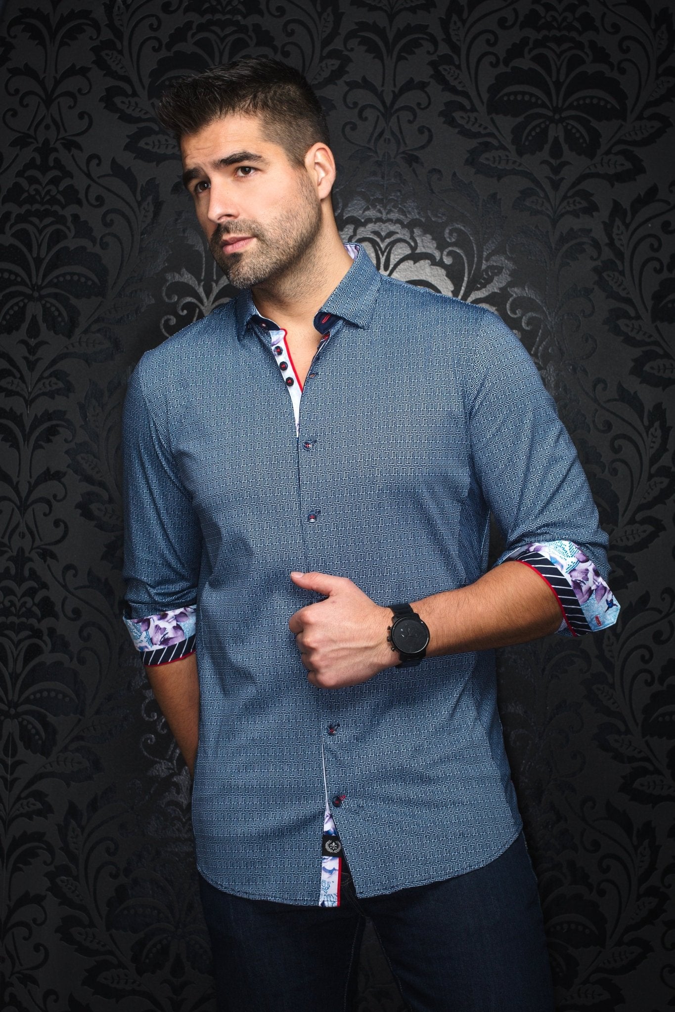 camisa | ZIONI, Azul marino - AU NOIR