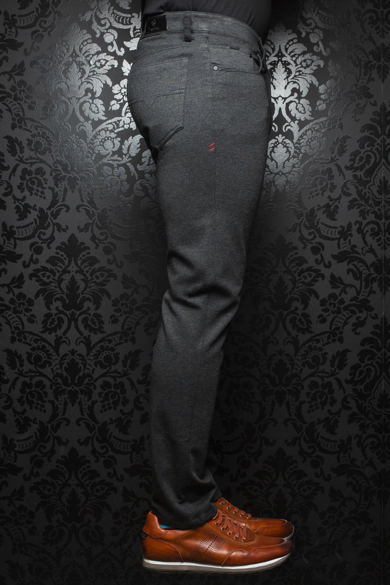 Pantalón elástico de vestir - Winchester Charcoal - AUNOIR