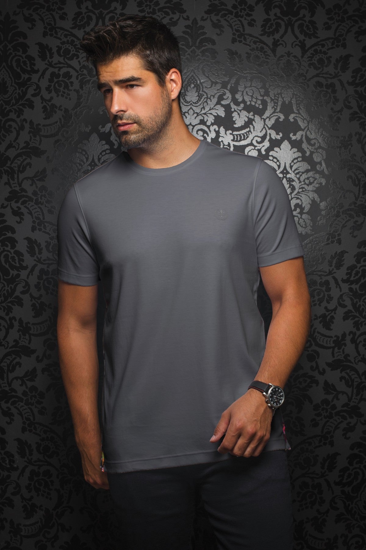 Camiseta MICHAEL-C, gris medio - AU NOIR